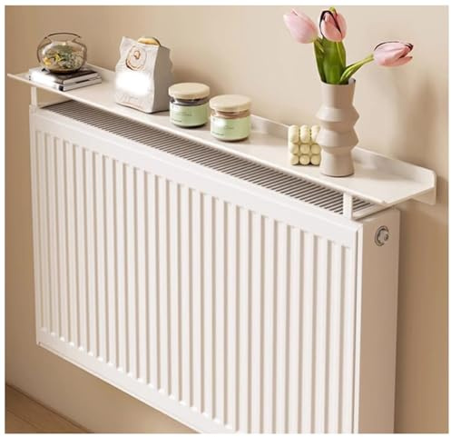 BDXZJ Étagère Flottante Dessus Radiateur, Cache Radiateur Blanc De 15Cm De Profondeur sans Perçage pour Protéger Les Murs, Tablette Radiateur Radiator Shelf pour Rangement Et La Décoration 40cm