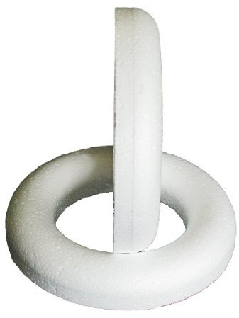 Craftmill Half Rounded Polystyrene Rings / Wreaths 30cm (300mm) - Box of (5)