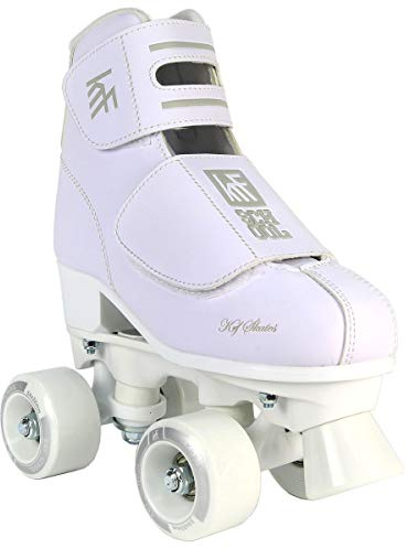 KRF Kinder Rollschuhe, Figure Quad, Klettverschluss School Klettverschluss, White, 30, 0017053T30