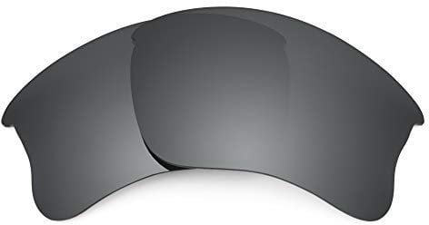 Revant Replacement Lenses Compatible With Oakley Flak Jacket XLJ, Polarized, Elite Black Chrome MirrorShield