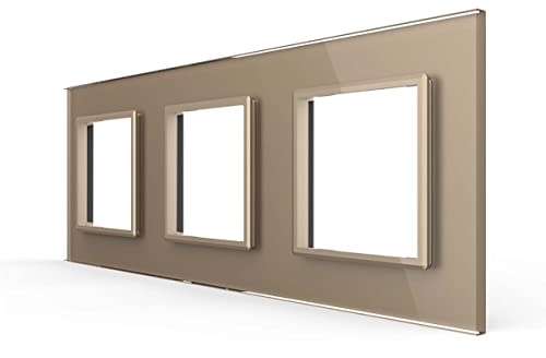 LIVOLO Glas Touch Lichtschalter Funkschalter Steckdosen Wechselschalter Wandsteckdose Sensor Netzwerkdose Sat TV (Rahmen: VL-C7-SR/SR/SR-13)