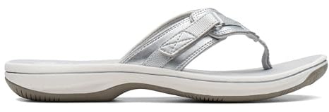 Clarks Brinkley Sea Womens Silver Synthetic, 5