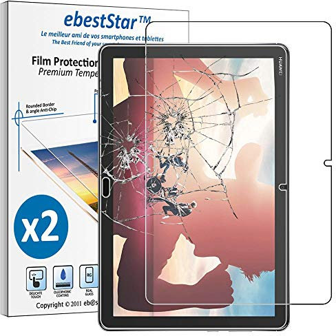 ebestStar - Cristal Templado x2 para Huawei MediaPad M5 Lite 10.1, Protector Pantalla Película Vidrio, Antigolpes