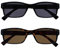 OPULIZE 2 Pack Mens Large Black Brown Tortoiseshell Reading Sunglasses UV400 Spring Hinges SS11-12 +1.50