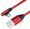 LogiLink Câble de Connexion USB 2.0 USB (Type A) vers Micro-USB coudé à 90°, Rouge, 1 m