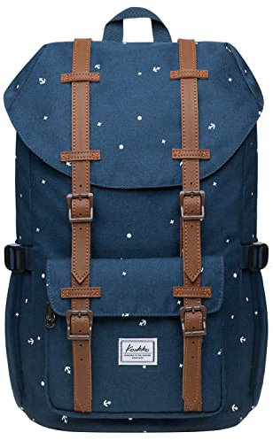 KAUKKO Laptop-Rucksack, funktionelle Outdoor-Tasche für Reisen & Camping, Studentenrucksack für Studenten, Blau - 13, Tille Unique, Tagesrucksack