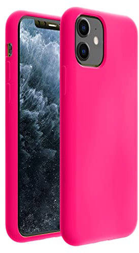 ZUSLAB Nano Silicone Cover Compatibile con Apple iPhone 11 Antiurto Gel Paraurti in Gomma Astuccio Magro Protettivo Copertina - Hot Rosa