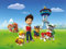 AG Design Paw Patrol vor der Station, Vlies Fototapete für EIN Kinderzimmer, 360 x 270 cm, FTDN XXL 5075, Mehrfarbig, 9