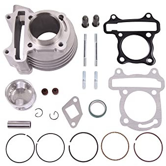 WOOSTAR 47mm Cylindre Complet à Gros Alésage Assemblée Remplacement pour Moteur GY6 4 Temps Taotao 49cc 50cc ATV Scooter 139QMA 139QMB