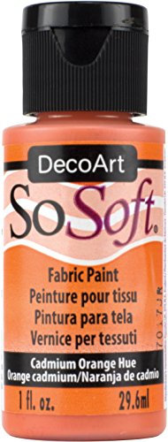 SoSoft Fabric - Pintura acrílica (1 onza), color naranja
