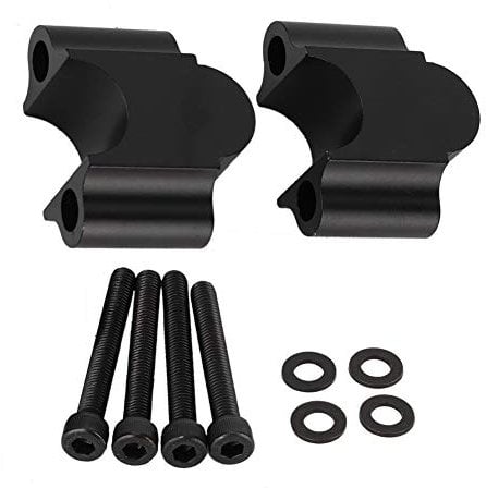 Yctze Motorcycle Handlebar Riser Clamp,Universal Hand Bar Riser Aluminum Alloy Handbar Riser 7/8'' 22mm Motorcycle Handbar Rising Clamp(Black)