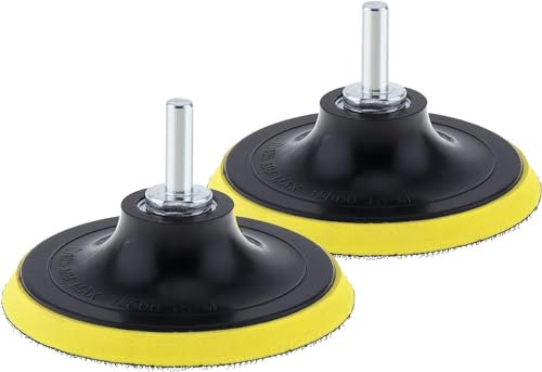 Yakamoz 2Pcs 5 Inch Hook and Loop Backing Pad Sanding Holder Polishing Backer Plate with M14 Thread to 8mm Adapter for Orbital Sander Buffer Polisher