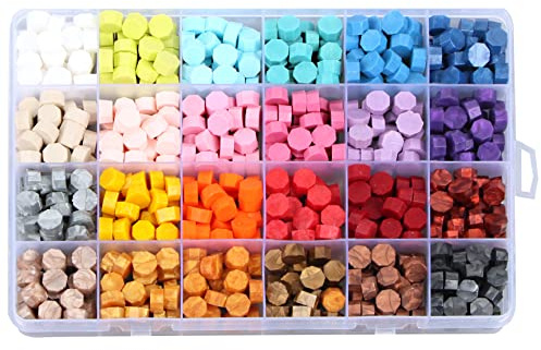 Siegelwachs Perlen Hillylolly Wachssiegel Wachs, Siegel Wachsperlen, Siegelwachs Set, Siegellack Perlen, Wachsstempel Set, Siegelwachs Perlen Bunt für Briefumschläge, Hochzeit (Lila-Gelb)