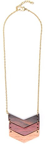 collezione alessandro Kurze Kette Semira mit Holzelementen