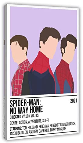 FABIVA Spider-Man No Way Home Poster Filmposter Leinwand Poster Schlafzimmer Dekor Sport Landschaft Büro Zimmer Dekor Geschenkrahmen Stil 60 x 90 cm