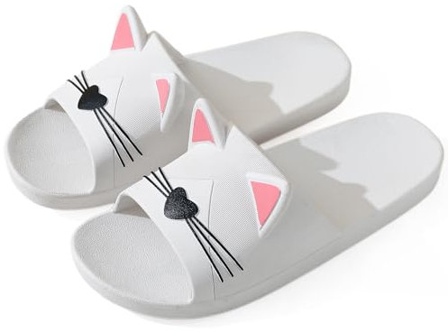 Vunavueya Mädchen Dusch- und Badeschuhe Badelatschen Jungen Badeschlappen Badesandalen Kinder Sommer Hausschuhe Strand Pantoletten Schuhe Weiß Grün 30/31 EU(210CN)