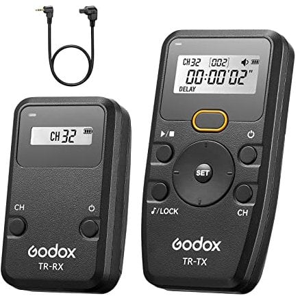 Godox TR-C3 Scatto Remoto Wireless per Canon, Telecomando Timer con Trasmettitore Ricevitore e Cavo Otturatore Compatibile con Fotocamera Canon EOS