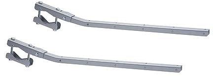 MOBILA CC2770123 Coppia Bracci stendibiancheria fissi da Balcone e terrazzo, Carico Max 15 kg, Acciaio zincato antiruggine, Misura 60 cm, Made in Italy