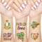 Serencatcher 12 Blätter (144PCS) Gepard Tattoos temporäre, Leopard Print Tattoo Aufkleber für Dschungel-Thema Geburtstag Party Dekorationen, Tier Tattoos für Kinder Geschenke
