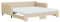 vidaXL Tagesbett, Sofabett Ausziehbar mit Matratzen, Gästebett Schlafsofa für Schlafzimmer Wohnzimmer, Sofa Ausziehbett, Creme 100x200cm Stoff