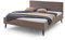 Furn.Design Polsterbett 180 x 200 cm in Taupe braun Cord Doppelbett Ehebett großes Schlafzimmerbett mit Massivholzfüßen Höhenverstellbare Liegehöhe Isola (180 cm)