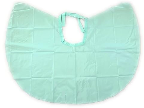 niavida Frisierumhang kurz zum Binden Auskämm-Umhang ca. 96 x 78 türkis waschbar leicht + formschön für Haar, Kosmetik und Styling (71B tuerkis)