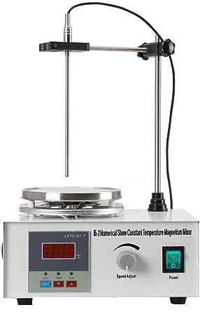 NICCOO Agitateur Magnétique, Numérique Mélangeur Magnétique de Laboratoire avec écran LED Agitateurs Magnétiques de Laboratoire Agitateur Magnétique Chauffant Digital 212℃/100℃