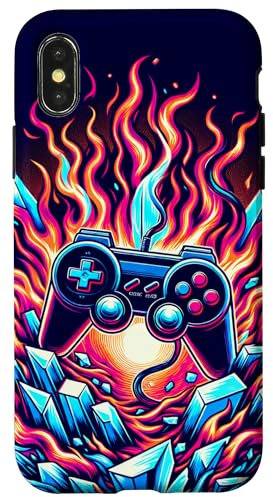 Hülle für iPhone X/XS Fire And Ice Gaming-Controller Cooler Gamer