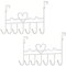 Over The Door Hook, Over Door Hanger for Coat, Towel, Bag, Robe (2 Pack, White)