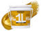 MEEDEN Metallic Gold Acrylfarben 1L: Heavy Body Gloss Acryl Farbe für Leinwand Holz Wand Textile, Groß Acrylic Paint - Wasserfest & Ungiftig & Schnelltrocknend - Brilliant Gold