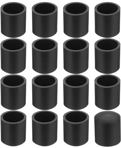 sourcing map 36Pcs Chair Leg Caps, Fit OD 10mm (2/5 Inch) Non-Marking PVC Chair Leg Tips Non-Slip Chair Leg Floor Protectors Round Table Covers End Caps for Furniture, Black