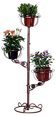 MJMLUCK WANGXIAOLIN Blumenständer aus Eisen, Blumenständer für den Boden, Spinnenpflanze, Wohnzimmer, Innenbereich, Kupfer-Blumenständer
