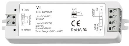 Atenuador LED 12V 24V 2,4G 5V 36V interruptor atenuador inteligente adecuado for tiras de luz LED de un solo color
