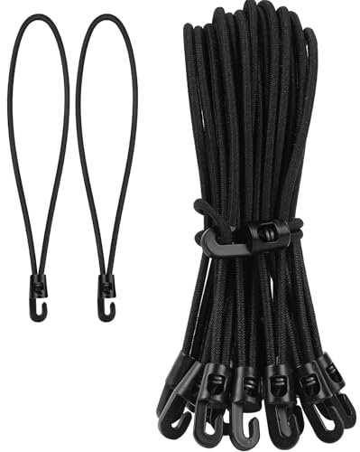 JULMELON Spanngummi mit Haken, 20 Stück Expander mit Haken 25 cm Multifunktional Planenspanner Gummispanner mit Haken für Planen Zelt Net Camping
