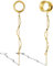 DOEARKO Ohr Flesh Tunnel 1 Paar Ohr Plugs mit Anhänger Edelstahl Ohrpiercing Gestreckte Schmuck Piercing Schmuck für Frauen und Männer （Gold，12mm）