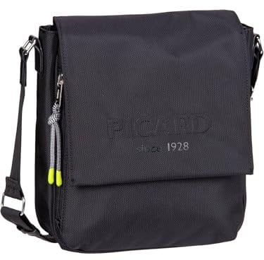 Picard LUCKY ONE Damen Umhängetasche – Nylon, Kunstlederdetails, Crossbody, vielseitig, modern, Schwarz, Maße: 24x24,5x7 cm, 32844U9001