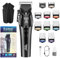 KEMEI 1858 Professionelle Haarschneidemaschine für Männer, Wiederaufladbare Barber Clippers für Haarschneiden, Kabelloser Haarschneider mit LED-Anzeige & 5-Gang-Einstellungen, Geschenke für Männer