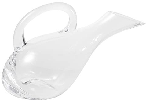 Cabilock Rotwein Dekanter Aus Glas Eleganter Weindekanter Mit Ausgießer Für Einfaches Servieren 21 Cm X 15.5 Cm X 10 Cm Ideal Für Weinproben Und Festlichkeiten