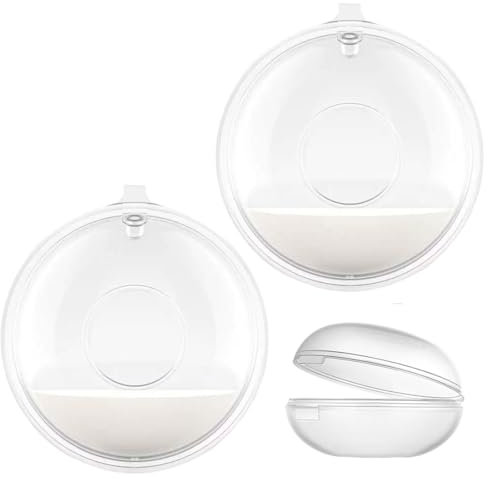 2 Pezzi coppette raccogli latte materno,Coppette Raccoglilatte Prive Di BPA,Viene fornito con scatola portaoggetti trasparente