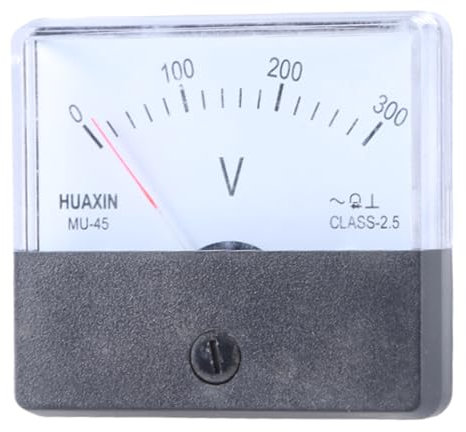 AC0–300 Volt AC0–450 V Vanaloges Voltmeter, quadratisch/rund, Panel-Spannungsmessgerät, Anzeige des Trends der Leistung