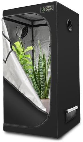 Premium Grow Zelt – Hochwertiger 1680D Stoff, Diamant reflektierende Innenseite, Stärkste Reißverschlüsse, Ultradichtes und hohes Anbauzelt, EZ-View Fenster, Grow Box 6 Größen (120x120x200cm)
