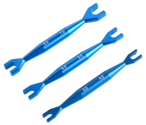 Swiixxer Coche teledirigido, llave pequeña multifuncional, llave universal de doble cara para coches teledirigidos, color azul