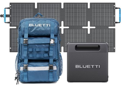 BLUETTI Handsfree 1 Station Électrique Portable à Dos et 60W Panneau Solaire (expédié séparément), 268,8Wh 300W LiFePO4 Générateur Solaire avec Sac à Dos 42L pour Randonnée, Photographie, Voyages