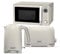 Geepas Electric Kettle 2 Slice Bread Toaster & Microwave Kitchen Set | 3000W 1.7L Textured Cordless Kettle | 2 Slice Toaster with 7 Level Browning Control | 700W Digital Microwave 20L, Cream