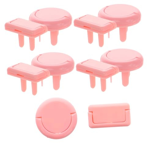 SWOOMEY 10 Stück Kindersichere Sicherheits Steckdosenabdeckungen aus Abs Kunststoff in Rosa mit Isoliertem Design zum Schutz von Babys und Kleinkindern vor Stromunfällen