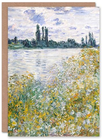 Artery8 Claude Monet Art Card Island with Flowers near Vetheuil