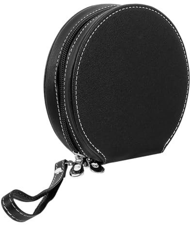 GARVALON Custodia CD Portatile per Auto Organizer Tondo per CD con Capacità Dischi Design Elegante e Compatto per Viaggi e Pendolarismo Materiali Resistenti e Facili da Accesso Comodo