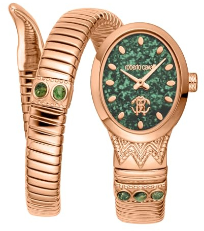 Roberto Cavalli Damenuhr Analog Quarz mit Edelstahlarmband RC5L104M0045