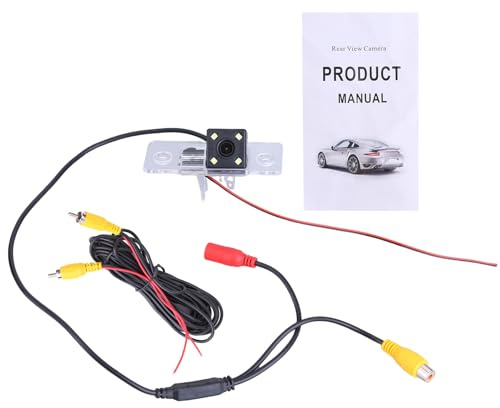 Backup Reversing Camera for Audi TT MK2 8J3 Coupe 2006-2014 for Skoda Fabia MK1 MK2 2000-2014 for Passat B5 Variant 2000-2005 Number Plate Light Rear Fit NTSC Waterproof Parking Assist Camera