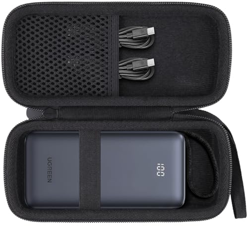 Aenllosi Hartschalenhülle für UGREEN Nexode Powerbank 20000 mAh 45 W | Stoßfeste Aufbewahrung für den Alltag, Reißverschluss für schnellen Zugriff, Passgenaue Form für sichere Lagerung